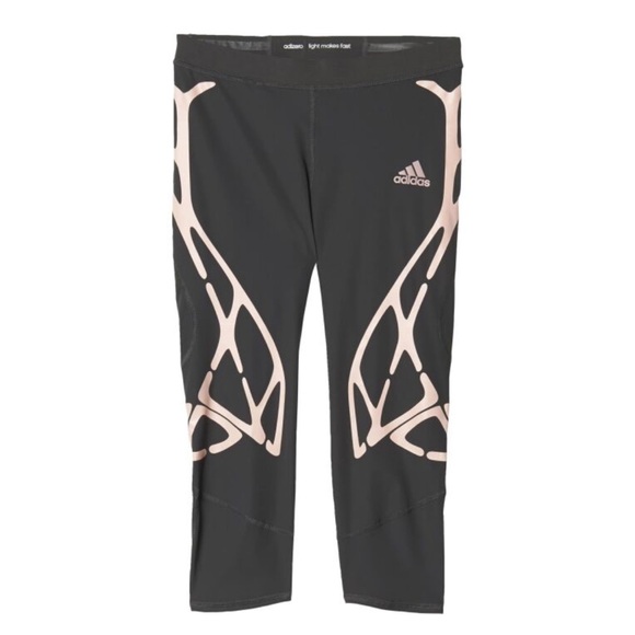 NWOT adidas AZ Adizero size small 3/4 graphic running tights med compression - Picture 3 of 16